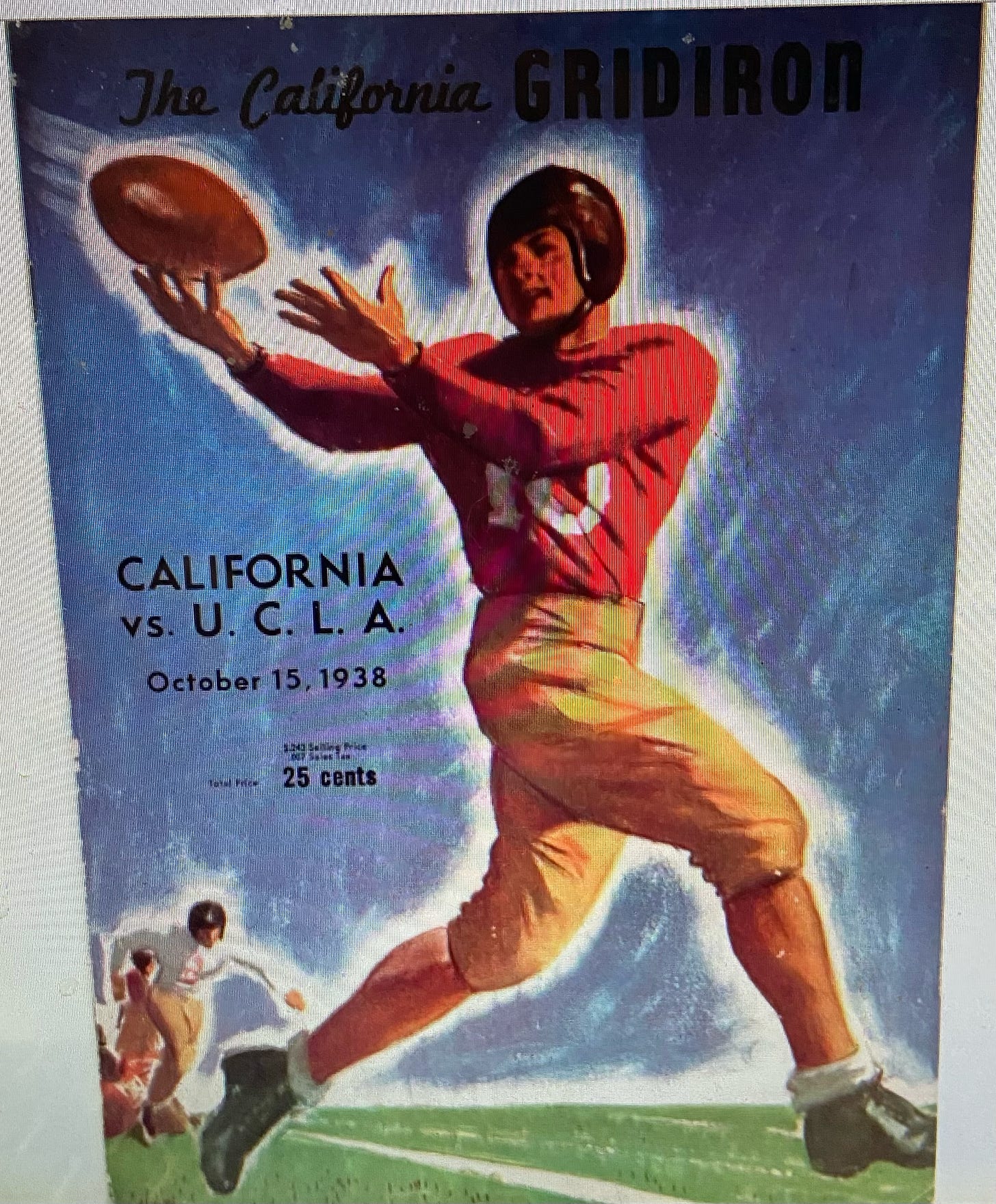 1938 football program Cal vs UCLA