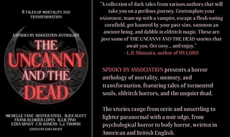 Cover and blurb of The Uncanny and the Dead