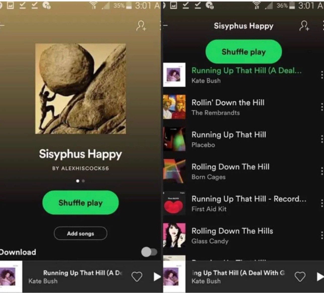 The Sisyphus Happy playlist