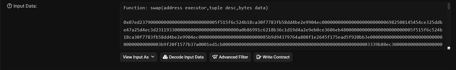 input data transaction