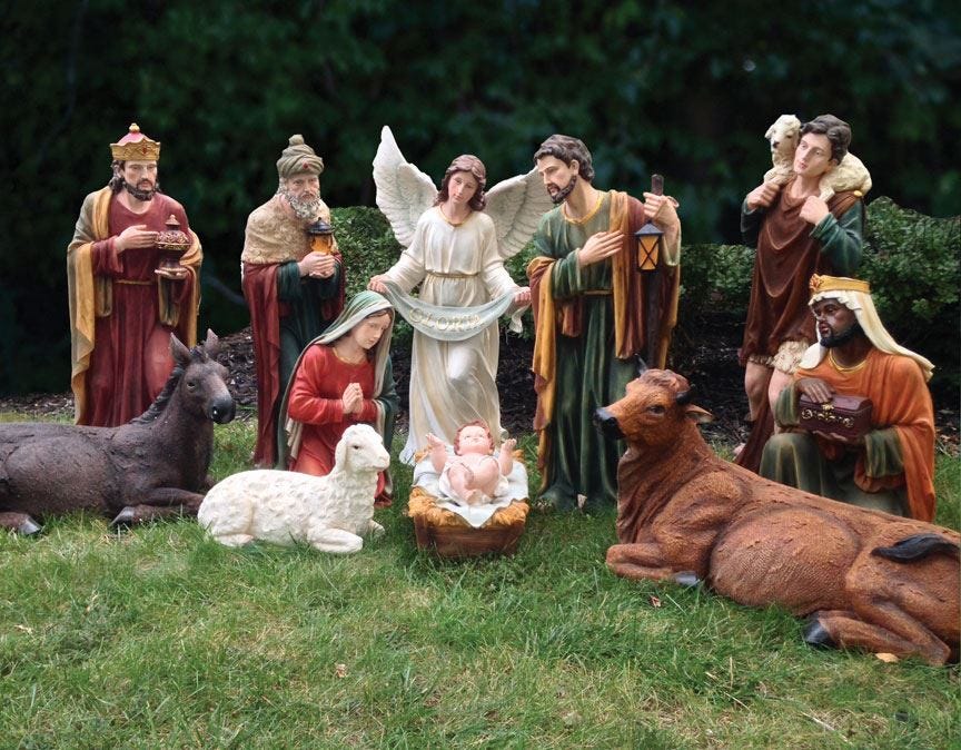 39 Inch Heavens Majesty Large Nativity Scene, 12 Piece Indoor or Outdoor  Nativity Set