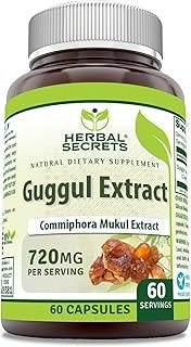 Herbal Secrets Guggul Extract 720 Mg 60 Veggie Capsules Supplement | Non-GMO | Gluten Free | Made in USA