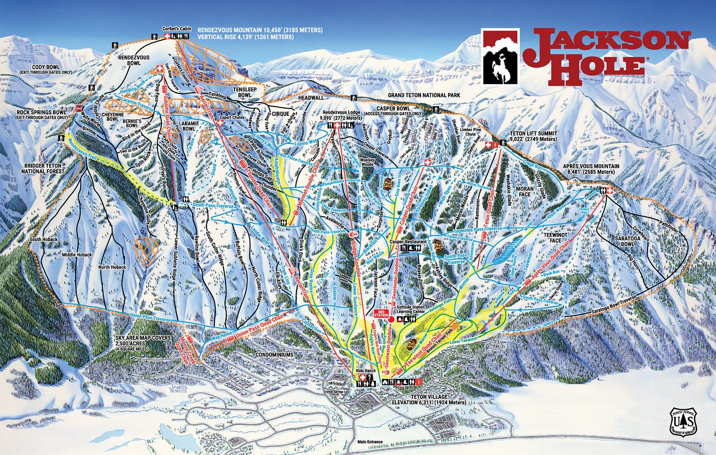 Trail Map Winter - Jackson Hole Mountain Resort