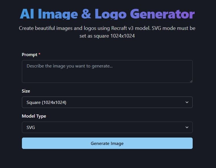 Recraft V3 SVG — AI Logo generator Cartario.com