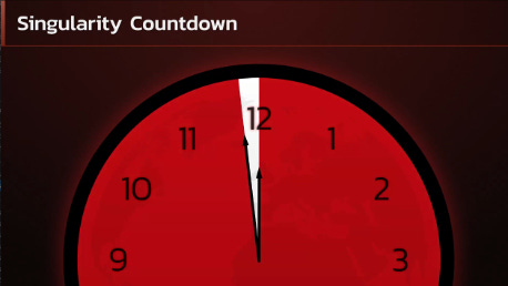 A clock showing the timeDescription automatically generated