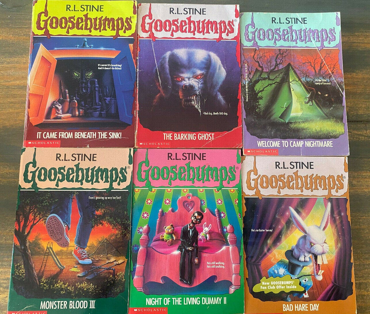 Lot Of 6 Vintage RL Stine Goosebumps Books good condition FREE SHIPPING |  eBay