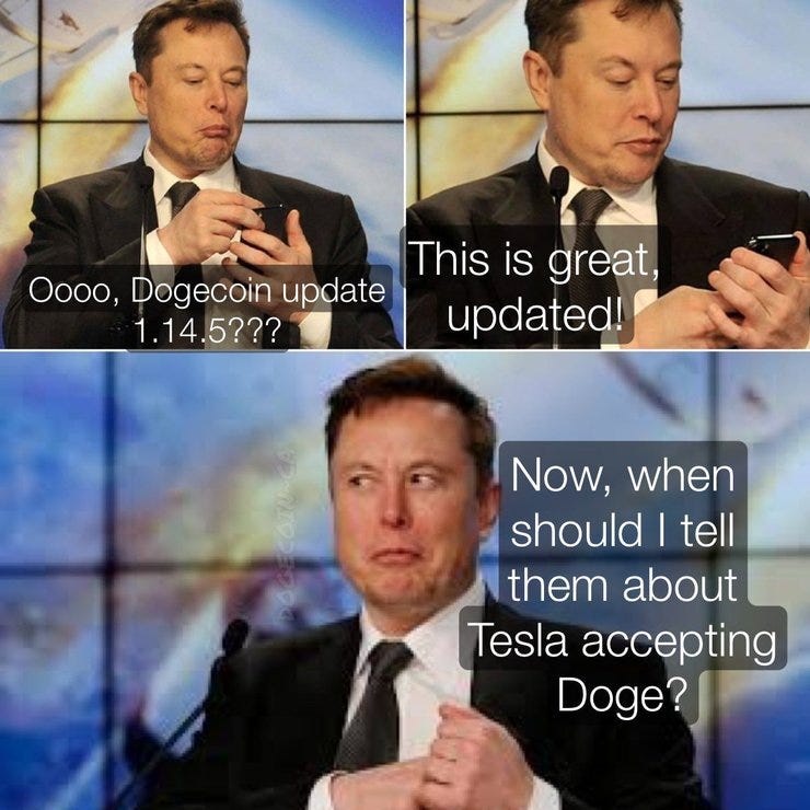 Are Dogecoin Core updates a prelude to Tesla accepting Dogecoin?