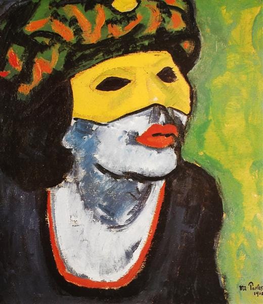 The Masked Woman, 1910 - Max Pechstein - WikiArt.org