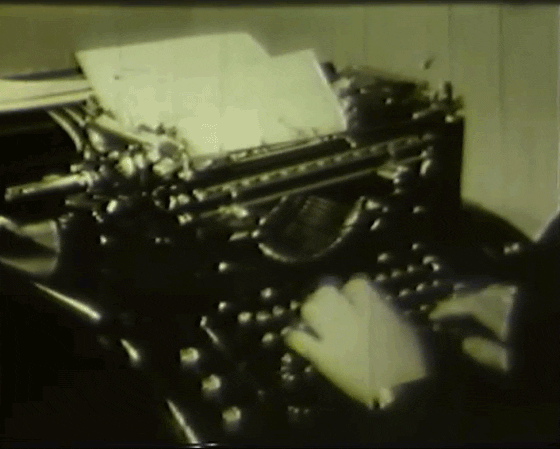 GIF of an old typewriter being used