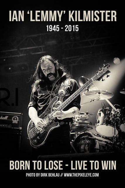 Ian 'Lemmy' Kilmister 1945 - 2015 | Very sorry to hear that … | Flickr