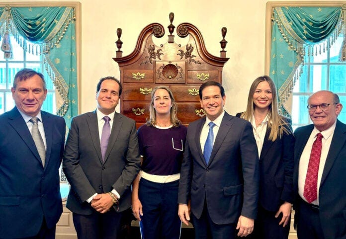 Marco Rubio y cinco opositores venezolanos Marco Rubio y cinco opositores venezolanos