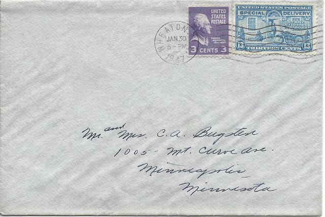 Cover with additional Special Delivery stamp