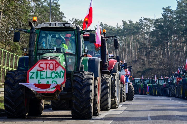 A litván határon is tüntetnek a lengyel gazdák