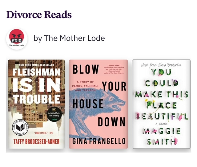 an image of books on divorce