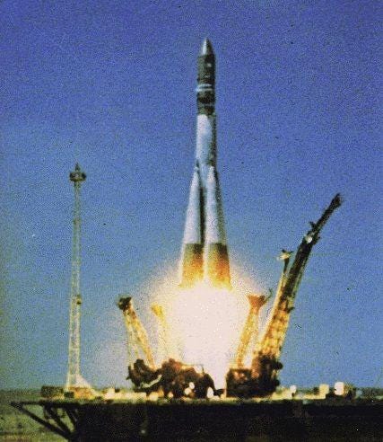 Launch of the R-7 rocket Launch of the R-7 rocket