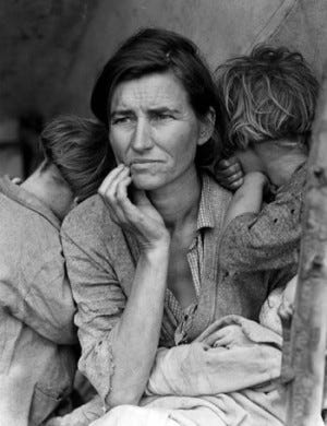 From an epocalypse of another time By Dorothea Lange, Farm Security Administration / Office of War Information / Office of Emergency Management / Resettlement Administration [Public domain], via Wikimedia Commons