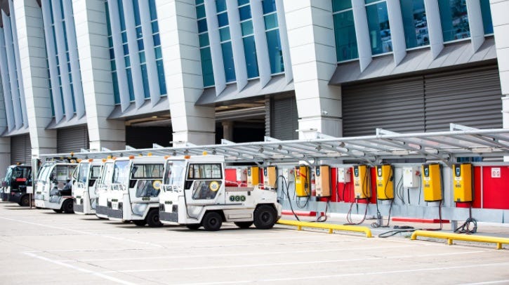  JFK Airport's New Terminal One to deploy shared all-electric ground support fleet