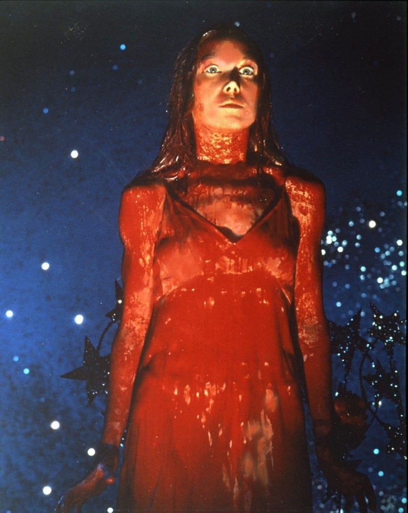 Sissy Spacek as Carrie White covered in blood in Carrie (1976)