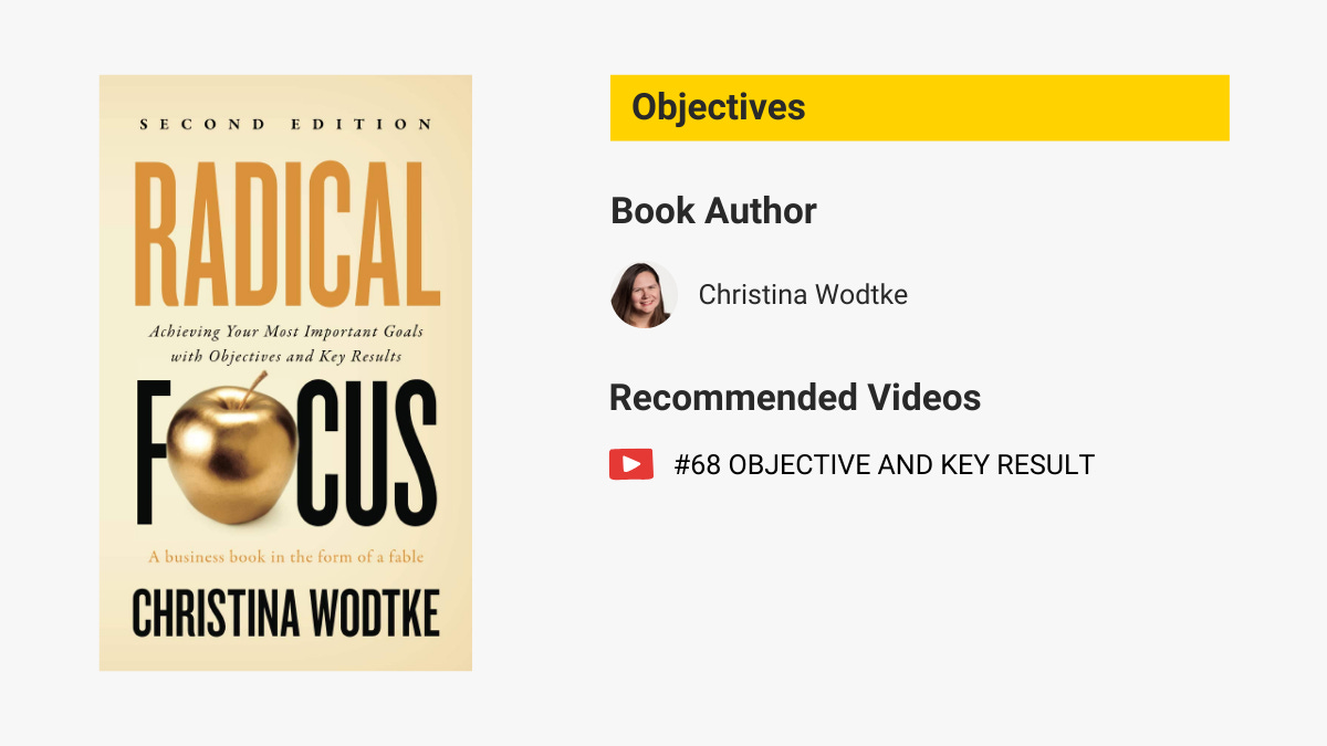 Radical Focus by Christina Wodtke