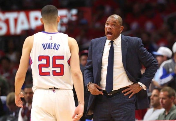 autin rivers with dad head coach doc for la clippers nba 2015