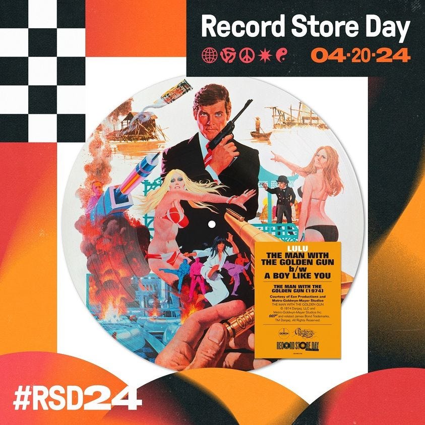 Record Store Day 2024 The Man with the Golden Gun by Lulu 12″ Picture Disc