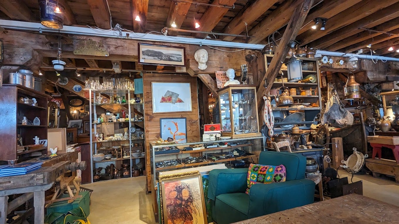 The interior of a Norwegian antiques shop