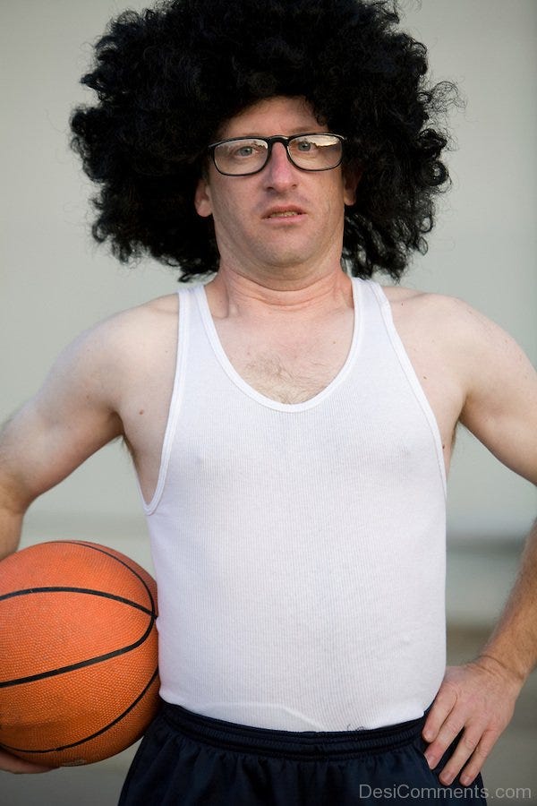 Basketball Player Funny Afro Hair - DesiComments.com