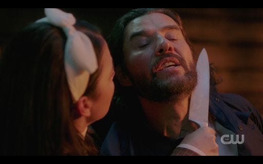 15.15 Sylvia holding knife to preacher dad throat SPN