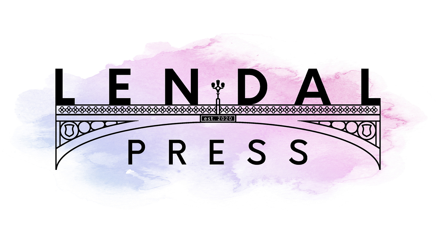 The original Lendal Press logo, designed by Jamie in 2020.