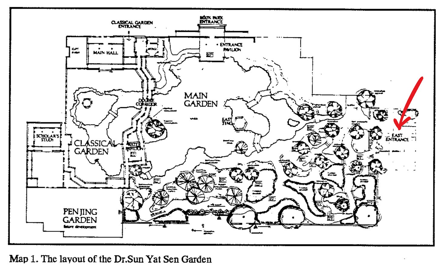 Map of Sun Yat Sen Garden and Park