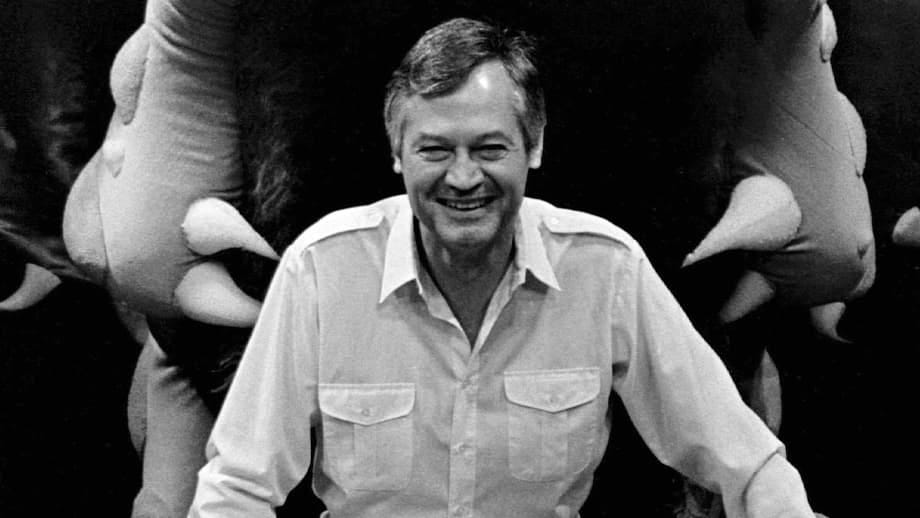 A black-and-white photo of Roger Corman