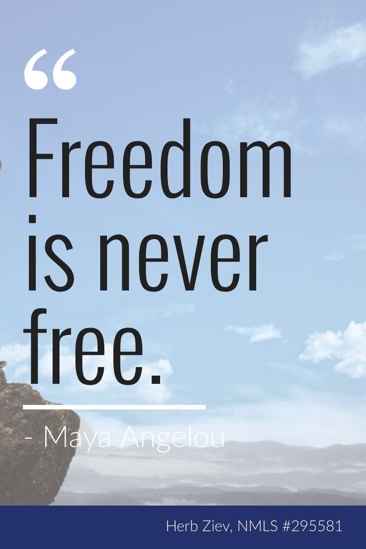 Freedom is never free. - Maya Angelou | Maya angelou, Freedom, Free