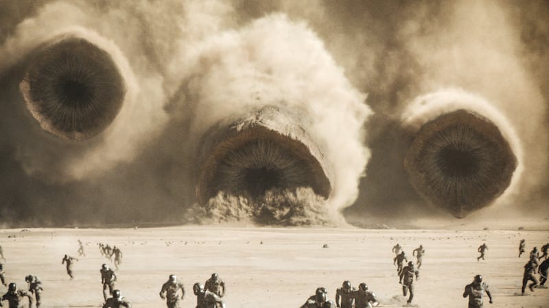 A sandworm attack in Dune: Part Two | Image via Warner Bros. Pictures