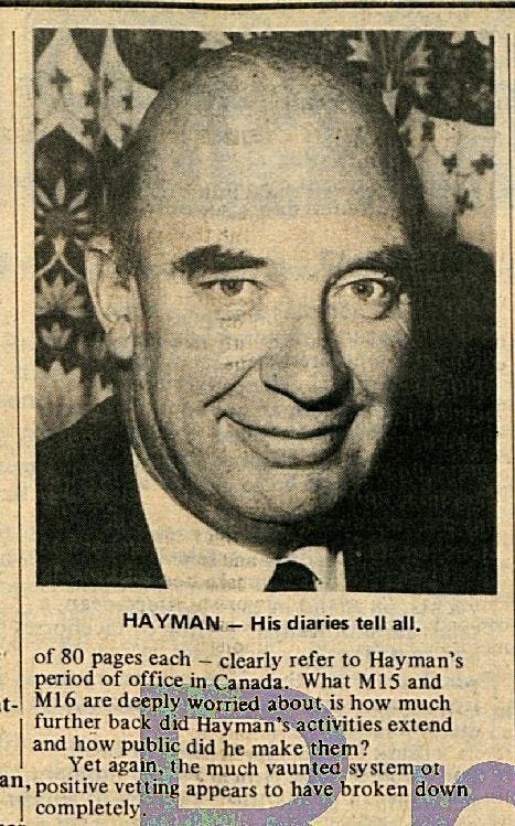 Peter Hayman (diplomat) MI6 chief Sir Peter Hayman named as a paedophile in the