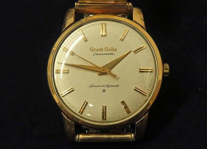 中古 Grand Seiko Chronometer グランドセイコー クロノメーター 手巻 25石 浮きロゴ GS メンズ 腕時計 ジャンク扱い