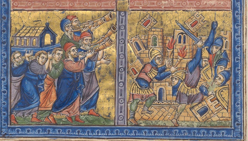 Battle Of Jericho Manuscript Art - Battle Of Jericho Painting | Battle of  jericho, Painting, Medieval manuscript