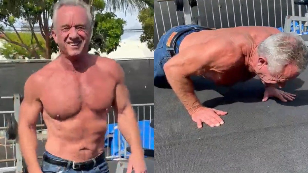 69-yo Robert F. Kennedy Jr. Goes Viral with Jacked Shirtless Workout Update  at Gold's Gym – Fitness Volt