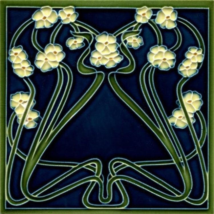 art nouveau reproduction tile