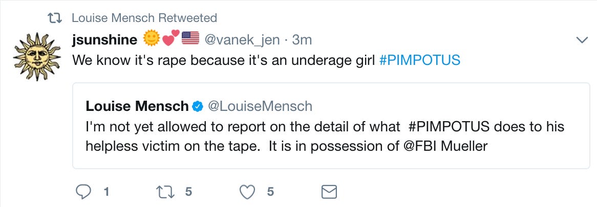 Louise Mensch Rape Retweet Trump