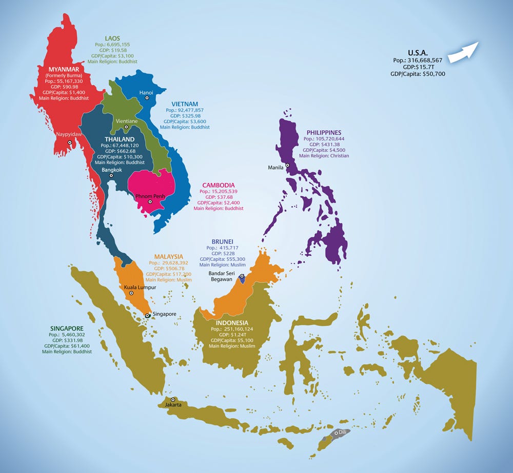 Southeast Asia, Map, Islands, Countries, Culture, & Facts