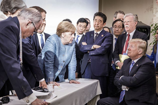 Donald Trump at the G7 summit 