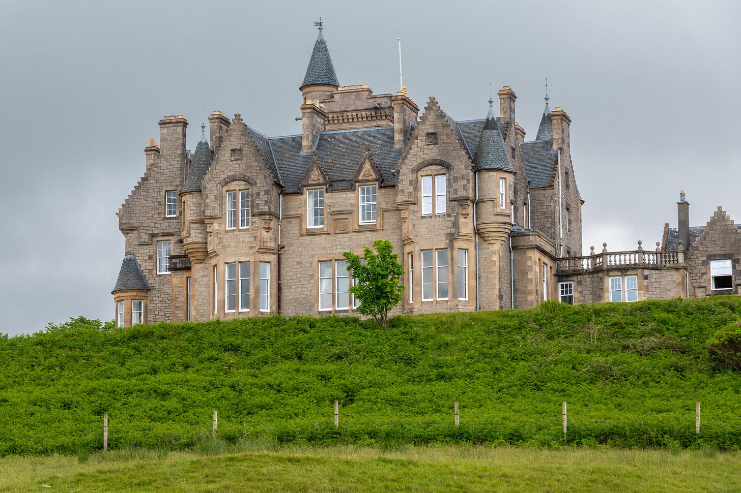 Glengorm Castle above © Felicity Martin
