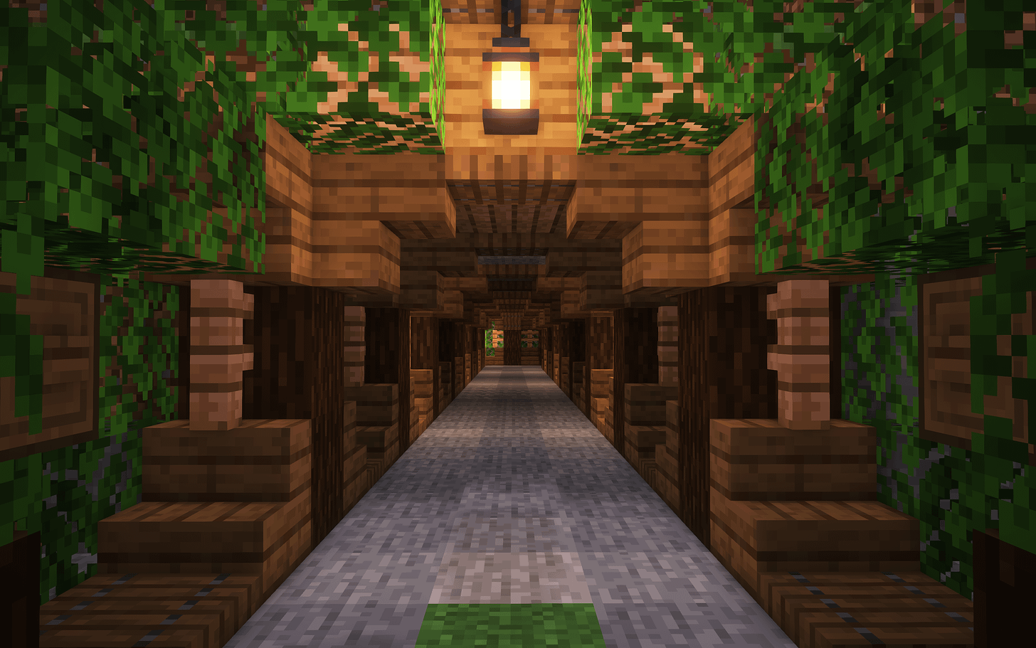 r/Minecraft - Digging pretty tunnels is my go-to pastime when I run out of build ideas on a server :3