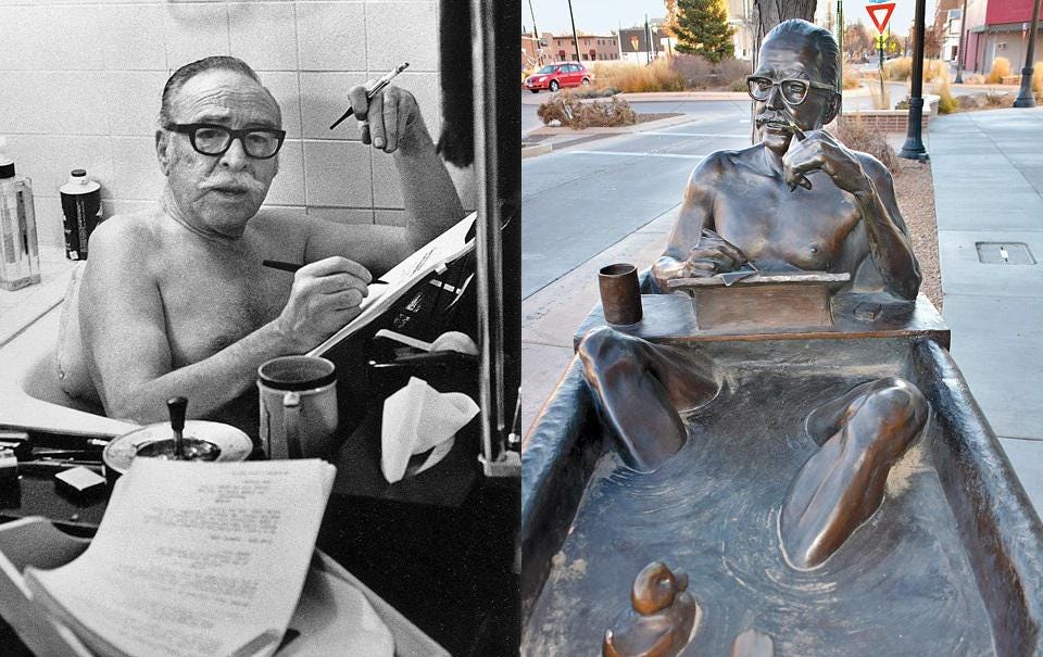 ColoradoLifeMagazine no Twitter: "Dalton Trumbo wrote movies like  “Spartacus” while sitting in his bathtub, a fact honored by a Grand  Junction statue. http://t.co/Ut5TgiS8Yc" / Twitter