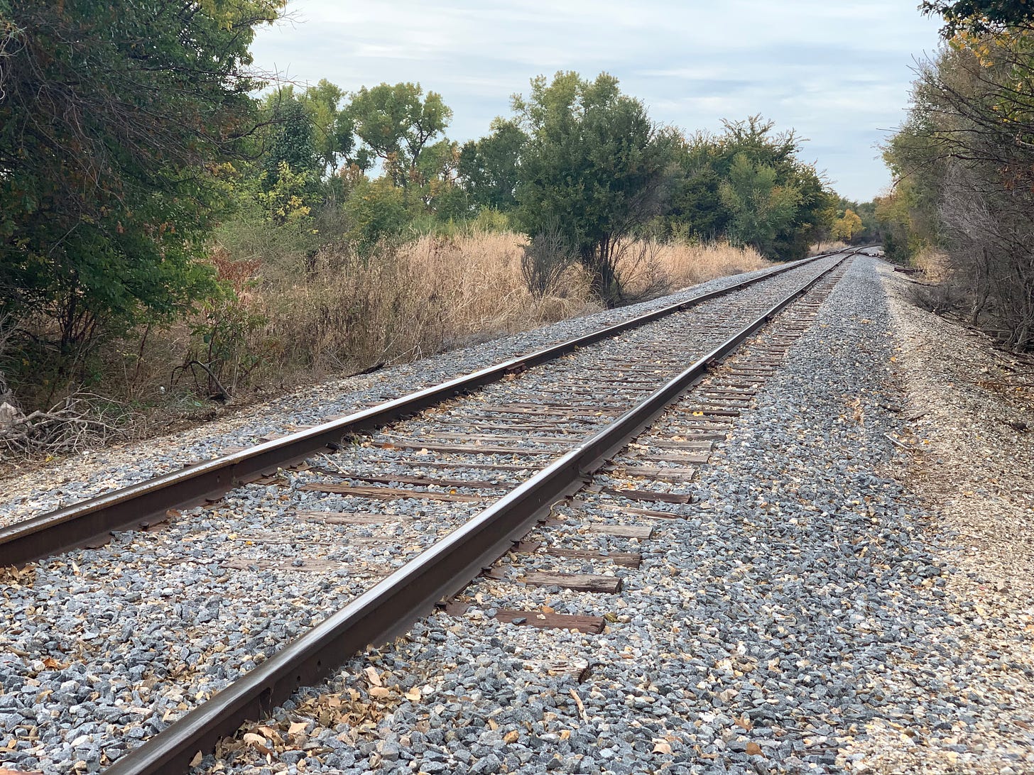 Empty train tracks