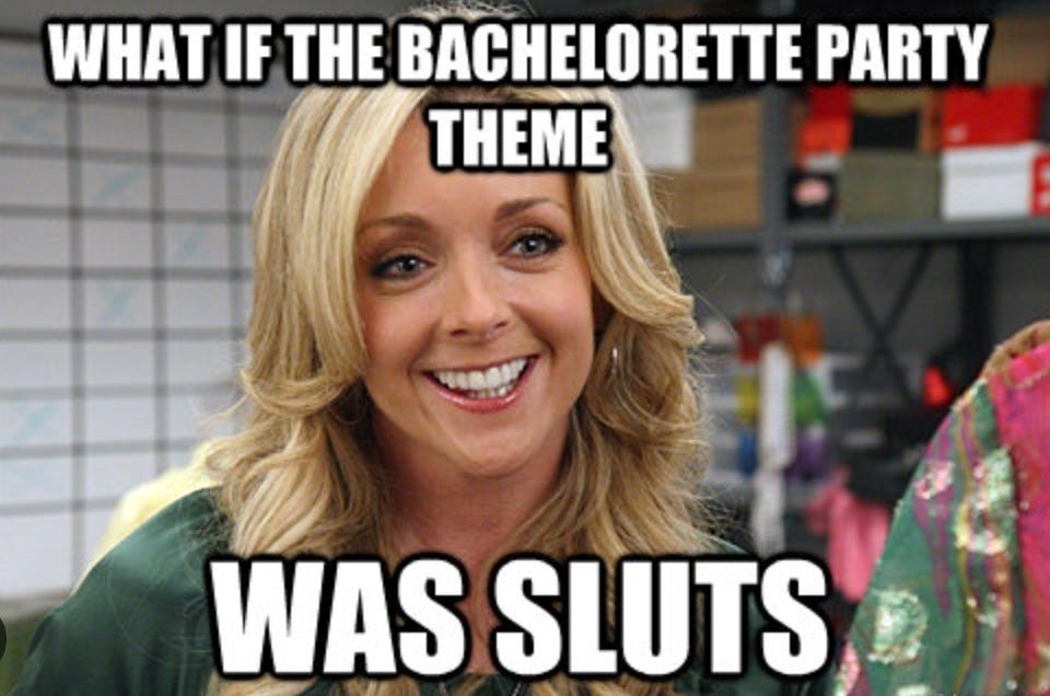 meme on bachelorette themes for class is in session: etiquette in 2024