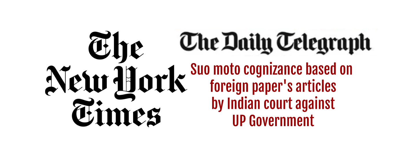 Allahabad High Court issues suo moto notice to UP Government based on a New York Times article