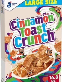 box of Cinnamon Toast Crunch cereal