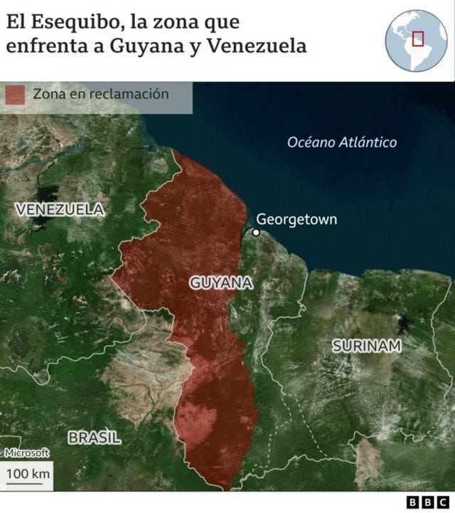Esequibo: 5 claves para entender el controvertido referendo en Venezuela  sobre la región que le disputa a Guyana - BBC News Mundo