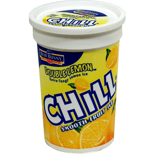 Blue Bunny Chill Smooth Fruit Ice, Double Lemon